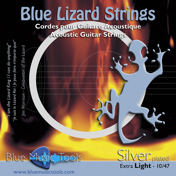 Blue Lizard strings, Cordes pour Guitare Acoustique Folk